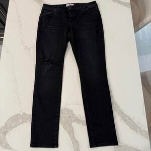 Cabi Slim Boyfriend Black Denim Jeans Womens 6 Stretchy Casual Minimalist Preppy